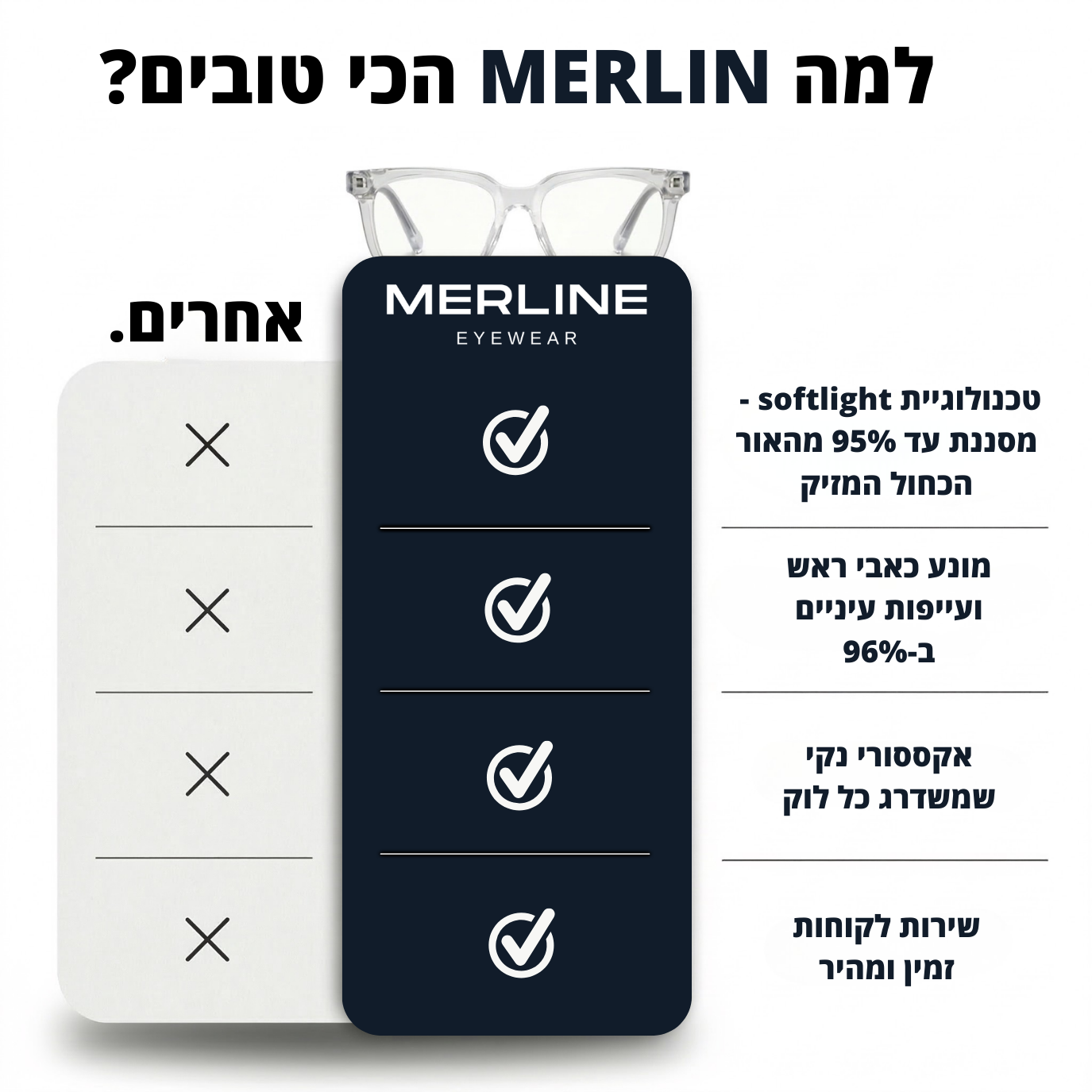 משקפי הבלו-לייט - Merline