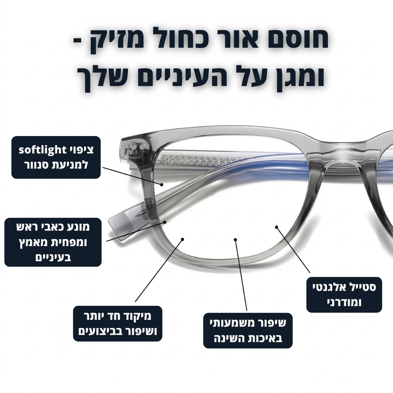 משקפי הבלו-לייט - Merline